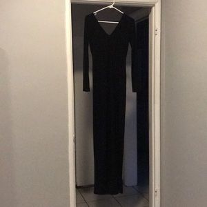 Black Open Back Dress